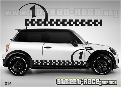 Custom Mini Cooper Side Stripes – Vinyl Graphics With Union Jack Accent – Glossy Finish
