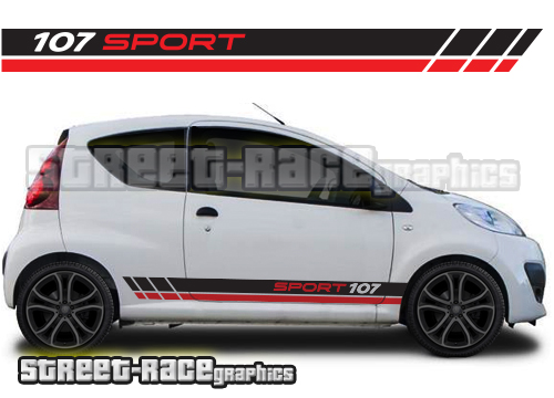 Peugeot 107 racing stripes