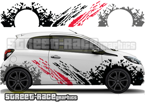 Peugeot 107 108 008 printed racing stripes graphics stickers decals