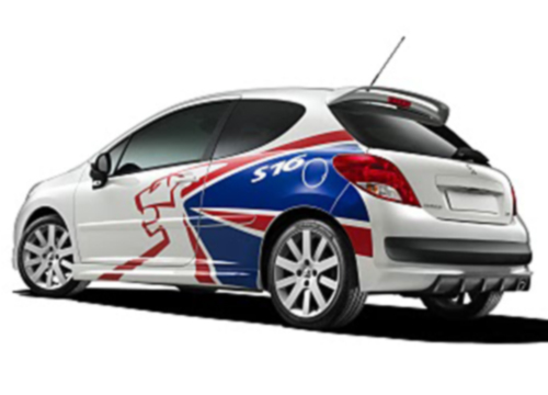 Peugeot 207 011 side racing stripes graphics stickers decals vinyl