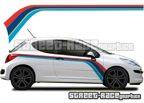 Peugeot 207 & 208 printed racing stripes