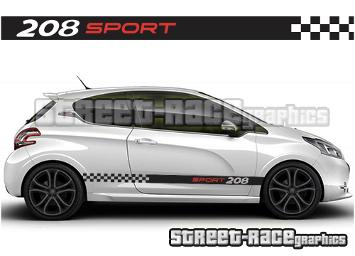 Peugeot 208 racing stripes