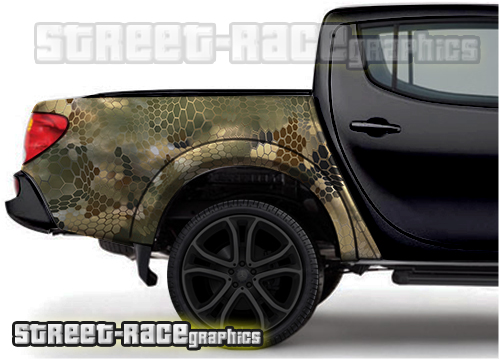 Side bed / tub camouflage wraps