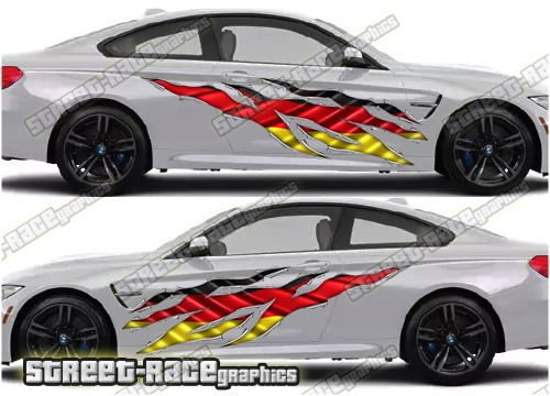 Germany Flag Car Stickers – 100mm Vinyl Decals (2 Bonus Stickers Included)