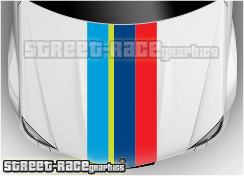 Peugeot bonnet racing stripes