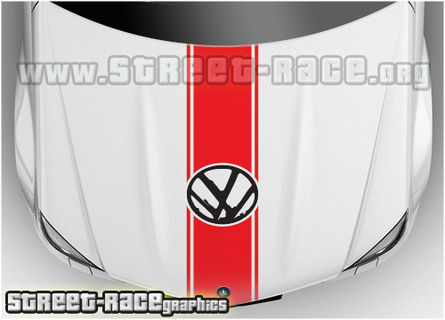 VW bonnet racing stripes