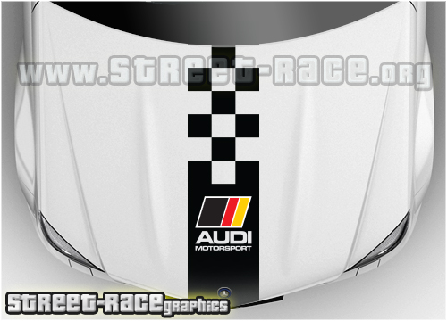 Audi bonnet racing stripes