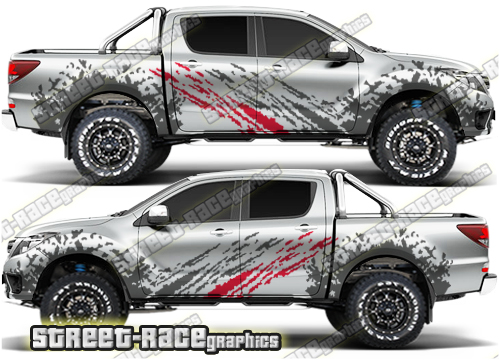 Mazda BT-50 large rally raid style graphics