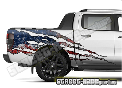 Side bed / tub (grunge flag infill)
