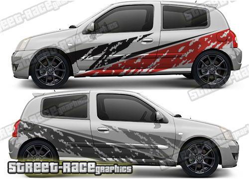 Renault Clio rally stickers