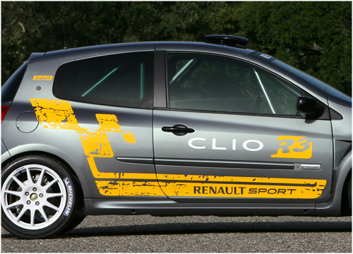 Renault Clio MK3 Schlüsselanhänger Silhouette 3dr