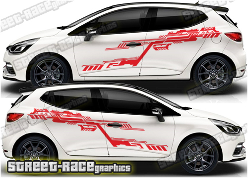 Kit Stickers RENAULT CLIO MK3 F1 TEAM - 3M Pro / Oracal - GTStickers