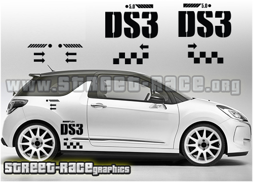 Citroen DS3 Side Rally Graphics Decal Stickers P50 