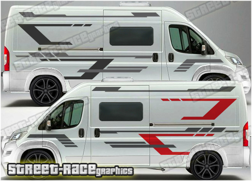 FIAT DUCATO L1 SWB GRAPHICS STICKERS STRIPES DECALS DAY VAN CAMPER MOTORHOME 