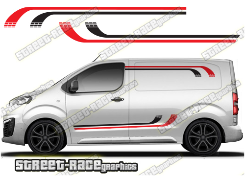 2x Lower Body Strips For Citroen Jumpy Van - Deco Sticker Kit BD579-68 (France)