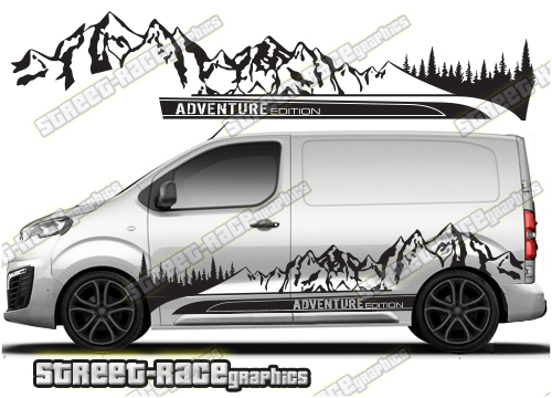 Citroen Dispatch/Jumpy Van 015 Racing Stripes Graphique Stickers Autocollants Vinyle