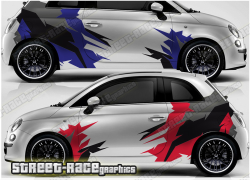 Fiat 500 large racing & rally style graphics