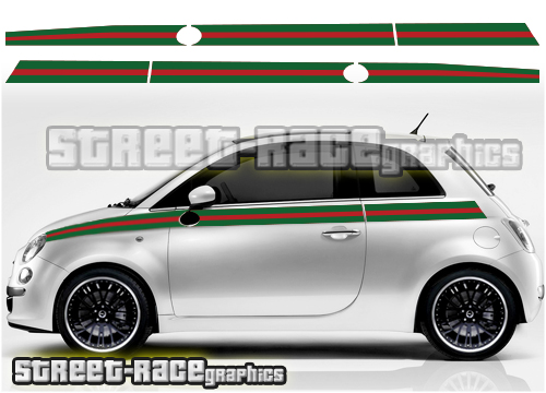 Fiat 500 printed side graphics