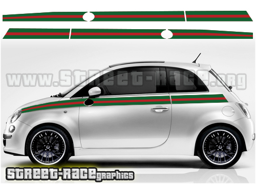 Fiat 500 graphics kit decals Louis Vuitton Edition