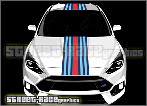 Ford Martini racing stripes