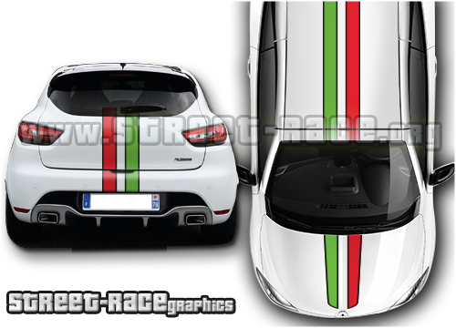 2 x ITALIA Italian Flag Car Van Vinyl Stickers 