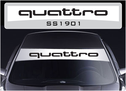 Audi QUATTRO - Sign for Rear Window - 90 cm - N° 5171 - Side Stripes Decal  Car Sticker Custom Side Stripes & Sticker