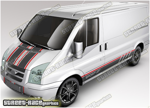 to fit FORD TRANSIT LWB GRAPHICS STICKERS STRIPES DECALS MK6 MK7 MOTORHOME MX