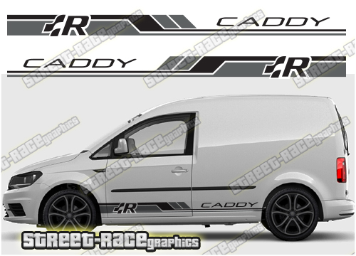 VW Caddy side decals and racing stripes