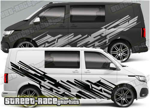 VW Transporter Graphique Rayures Camper Van decals stickers T4 T5 Caddy rv37