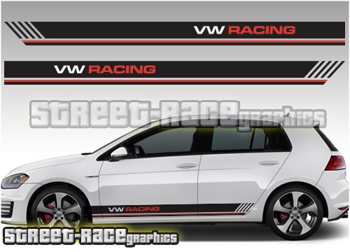 Volkswagen side racing stripes 018