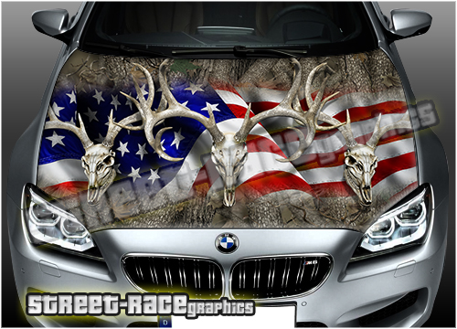 Real Tree Camo Hood Wrap Vinyl Graphic Decal Sticker Wrap Car or Truck