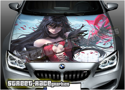 Car Hood Wrap Anime Ghoul Vinyl Sticker Full Color Custom - Etsy