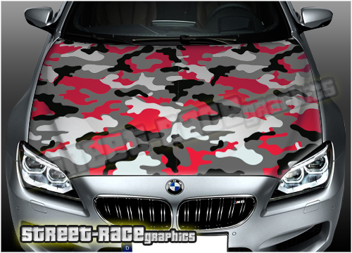 Camouflage pattern bonnet wraps