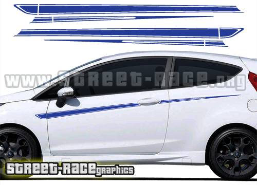 Ford Fiesta S1600 side racing stripes decals stickers graphics