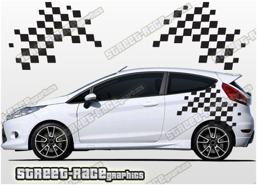 Ford Fiesta S1600 side racing stripes decals stickers graphics