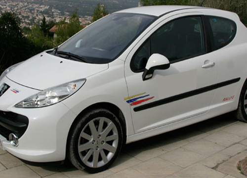 Peugeot 207 011 side racing stripes graphics stickers decals vinyl