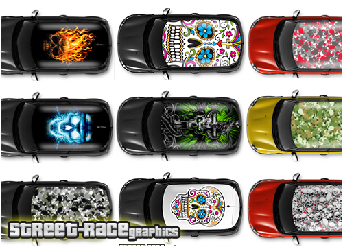 Skull car roof wraps