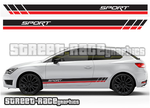 Seat Leon side stripes & graphcs