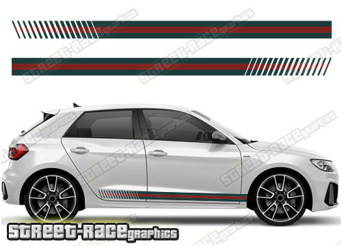 Søndag Whitney Studerende Audi GUCCI style racing stripes