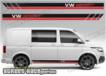 VW Transporter Racing stripes