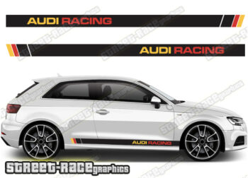 Audi A3 racing stripe stickers - Street Race Graphics