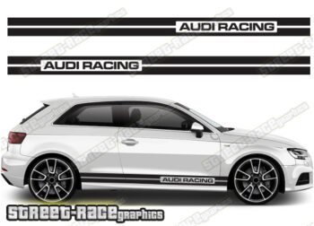 Audi A3 racing stripe sticker decals