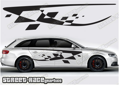 Audi A4 racing stripe decals