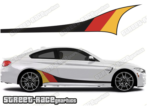 RACING FLAG 42 cm Seitenstreifen Aufkleber für BMW Z3 Z4 BMW by XL-Shops