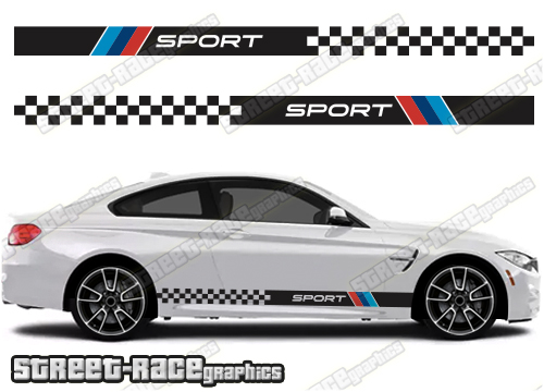 BMW M-SPORT racing stripe stickers - UK and Europe