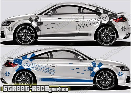 Audi TT race rally stickers