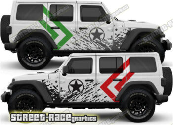 Jeep Wrangler large stickers (4 door)