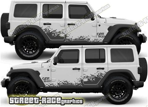 Jeep Wrangler large sides 006 :: 4 door LWB - Street Race Graphics