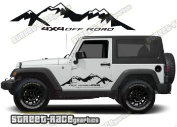 Jeep Wrangler small side stickers (2 door)