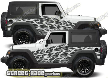 Jeep Wrangler large stickers (2 door)